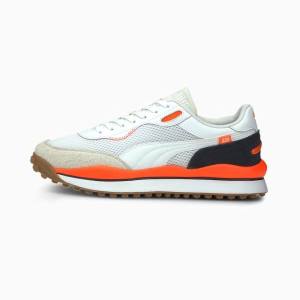 Puma στυλ Rider Warm Texture Αθλητικά Παπούτσια ανδρικα ασπρα πορτοκαλι μαυρα | PM634UBE